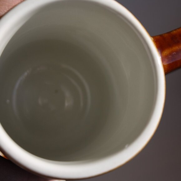 Set of 2 Hall Coffee mugs Restaurant ware Brown and White 1970s - Picture 4 of 5